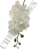 Haste de Orquídea Branca Silicone 0863-18